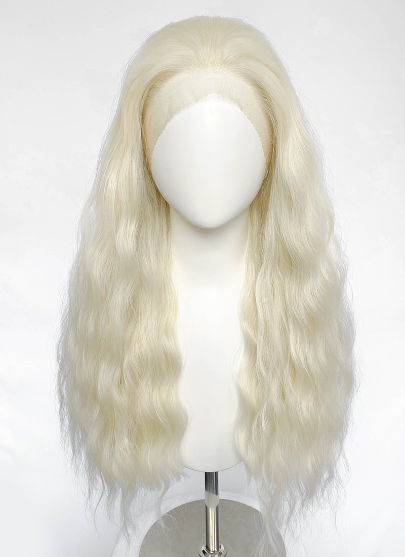 House of the Dragon Aemond Targaryen Platinum Blonde Wavy Lace Front Synthetic Men's Wig LW4117A