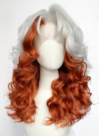 X-Men 97 Rogue Silver White Mixed Ginger Wavy Lace Front Synthetic Wig LW4132A