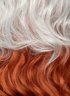 X-Men 97 Rogue Silver White Mixed Ginger Wavy Lace Front Synthetic Wig LW4132A