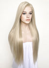 Straight Pastel Ash Blonde Lace Front Synthetic Wig LW780