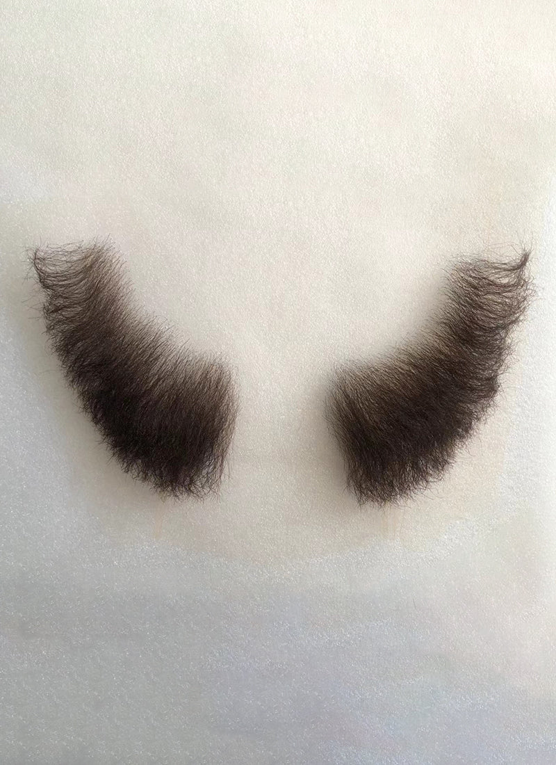 Handmade HD Lace Realistic Brown Sideburns Facial Hair Set MB006