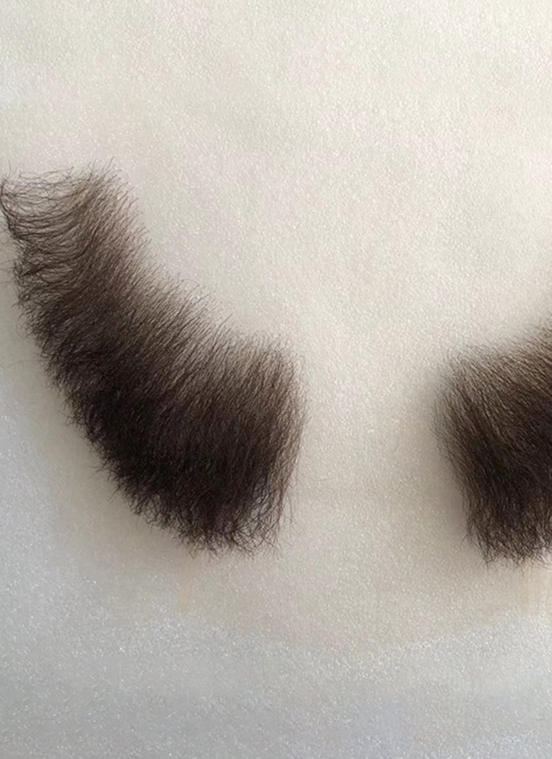 Handmade HD Lace Realistic Brown Sideburns Facial Hair Set MB006