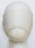 The Witcher 3 Geralt of Rivia Handmade HD Lace Realistic Platinum Blonde Beard and Moustache Facial Hair Set MB011