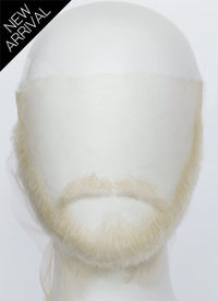 The Witcher 3 Geralt of Rivia Handmade HD Lace Realistic Platinum Blonde Beard and Moustache Facial Hair Set MB011