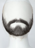 Crimson Desert Kliff Handmade HD Lace Realistic Black Beard and Moustache Facial Hair Set MB012A