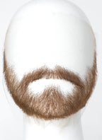 Handmade HD Lace Realistic Brown Beard and Moustache Facial Hair Set MB012