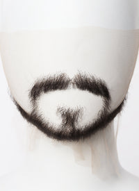 Marvel Doctor Strange Handmade HD Lace Realistic Natural Black Extended Goatee Beard and Moustache Facial Hair Set MB017