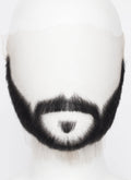 Sonic the Hedgehog Agent stone Handmade HD Lace Realistic Black Long Stubble Beard and Moustache Facial Hair Set MB024