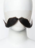 One Piece Gol D. Roger Handmade HD Lace Realistic Dark Brown Handlebar Beard and Moustache Facial Hair Set MB040