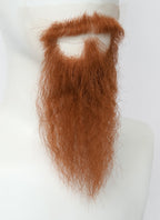 Vikings LARP Handmade HD Lace Realistic Ginger Full Beard and Moustache Facial Hair Set MB051