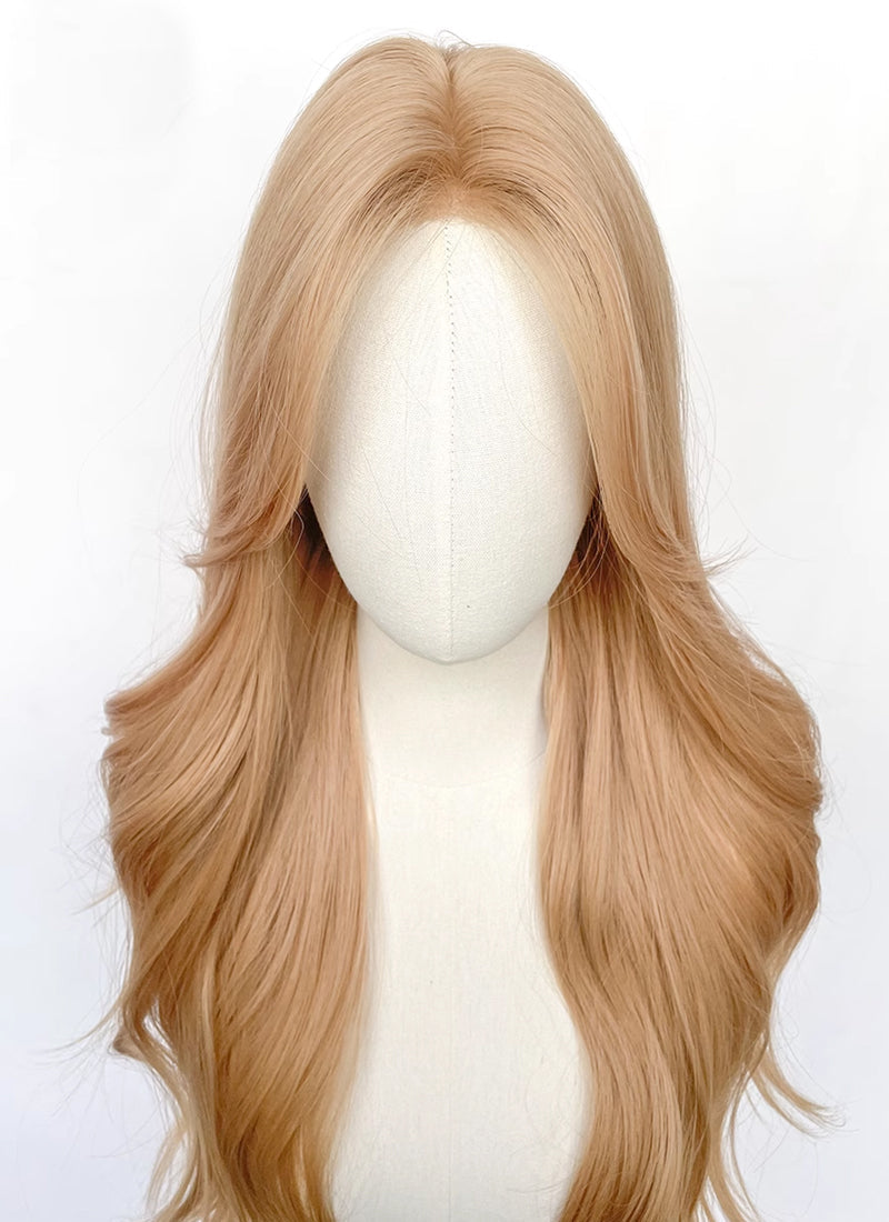 Blonde Wavy Synthetic Hair Wig NL070D