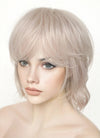 Ash Pinkish Blonde Wavy Synthetic Hair Wig NS431
