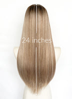 Disney Hannah Montana Brown With Blonde Highlights Straight Synthetic Hair Wig NS525
