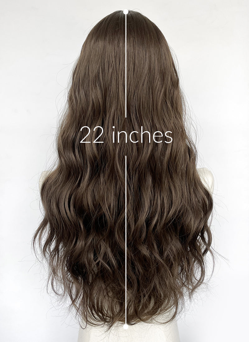 Brunette Wavy Synthetic Hair Wig NS539