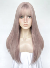 Pastel Pale Plum Straight Synthetic Hair Wig NS546