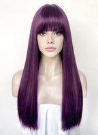 Dark Purple Straight Synthetic Hair Wig NS580