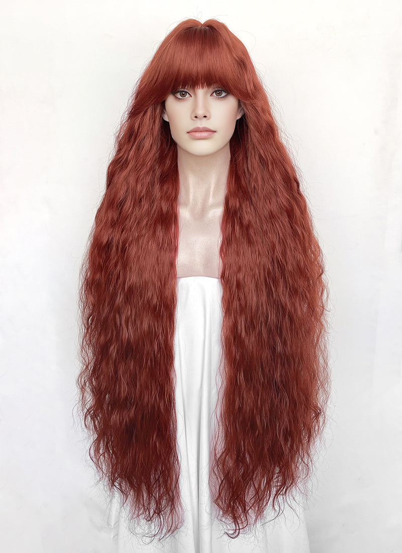 Auburn Curly Synthetic Hair Wig NS621