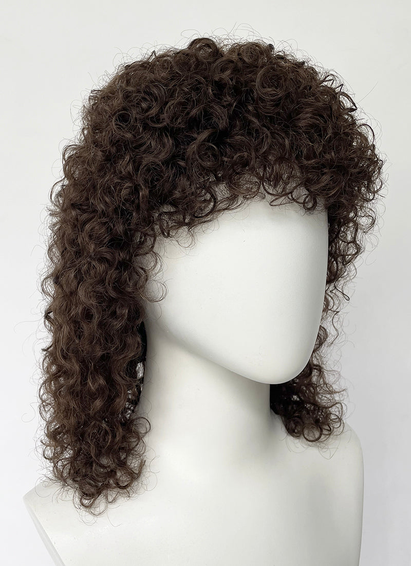 Stranger Things Dustin Henderson Brunette Curly Natural Hair Wig TBH1772