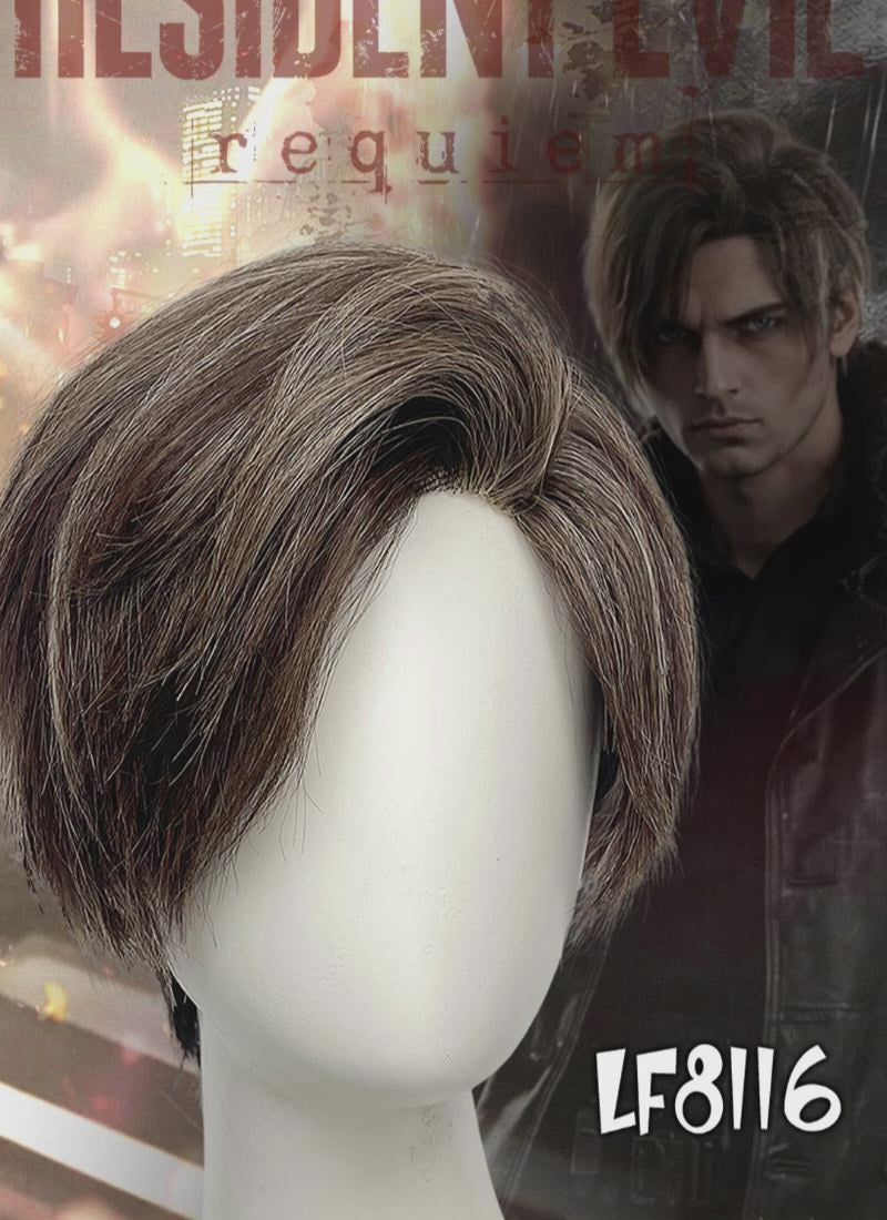 Resident Evil Jill Valentine Brunette Straight Bob Lace Front Synthetic Wig LF8114
