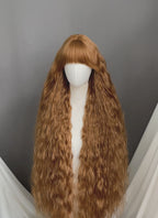 Golden Blonde Curly Synthetic Hair Wig NS622
