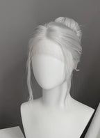 Baldur's Gate 3 Minthara Yaki Silver Grey Braided Lace Front Synthetic Wig LF6152