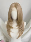 Blonde Curtain Bangs Straight  Layered Hush Cut Lace Front Synthetic Hair Wig LF3332