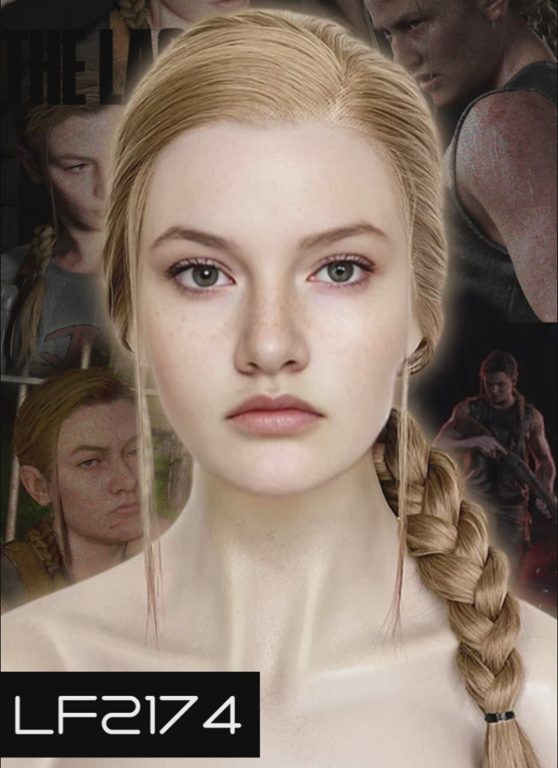 The Last of Us Abby Medium Blonde Braided Lace Front Synthetic Wig LF2174