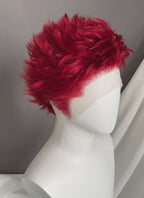 Red Wavy Lace Front Synthetic Men's Wig LF6155