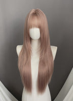 Pinkish Blonde Straight Synthetic Hair Wig NS618
