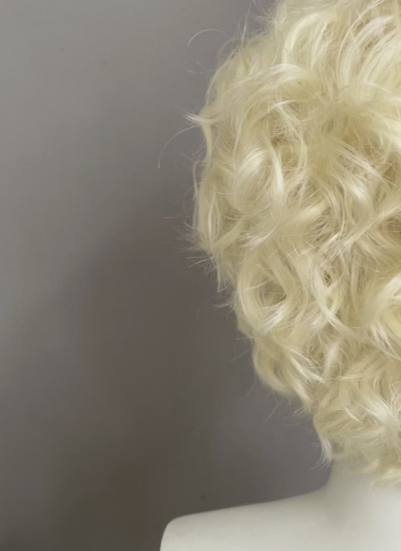 Blonde Curly Lace Front Synthetic Men's Wig LF8081