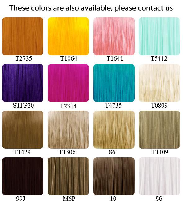 18" / 28" / 39" Heat Resistant Synthetic Sewn Hair Weft