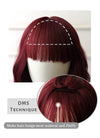 Dark Burgundy Wavy Bob Synthetic Wig NS111