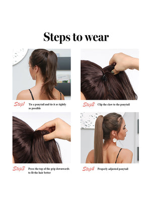 28" Ponytail with Claw Clip Extensions