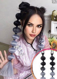 20" Festival Elastic Band Bubble Braid Synthetic Hair Ponytail Extension FP076