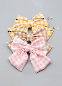 Barbie Plaid Hair Bow Knot Clip FS075