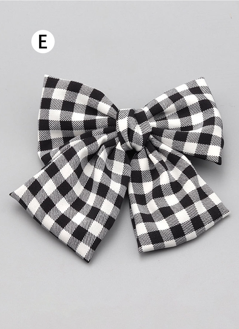 Barbie Plaid Hair Bow Knot Clip FS075