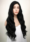 Wavy Jet Black Lace Front Synthetic Wig LF094