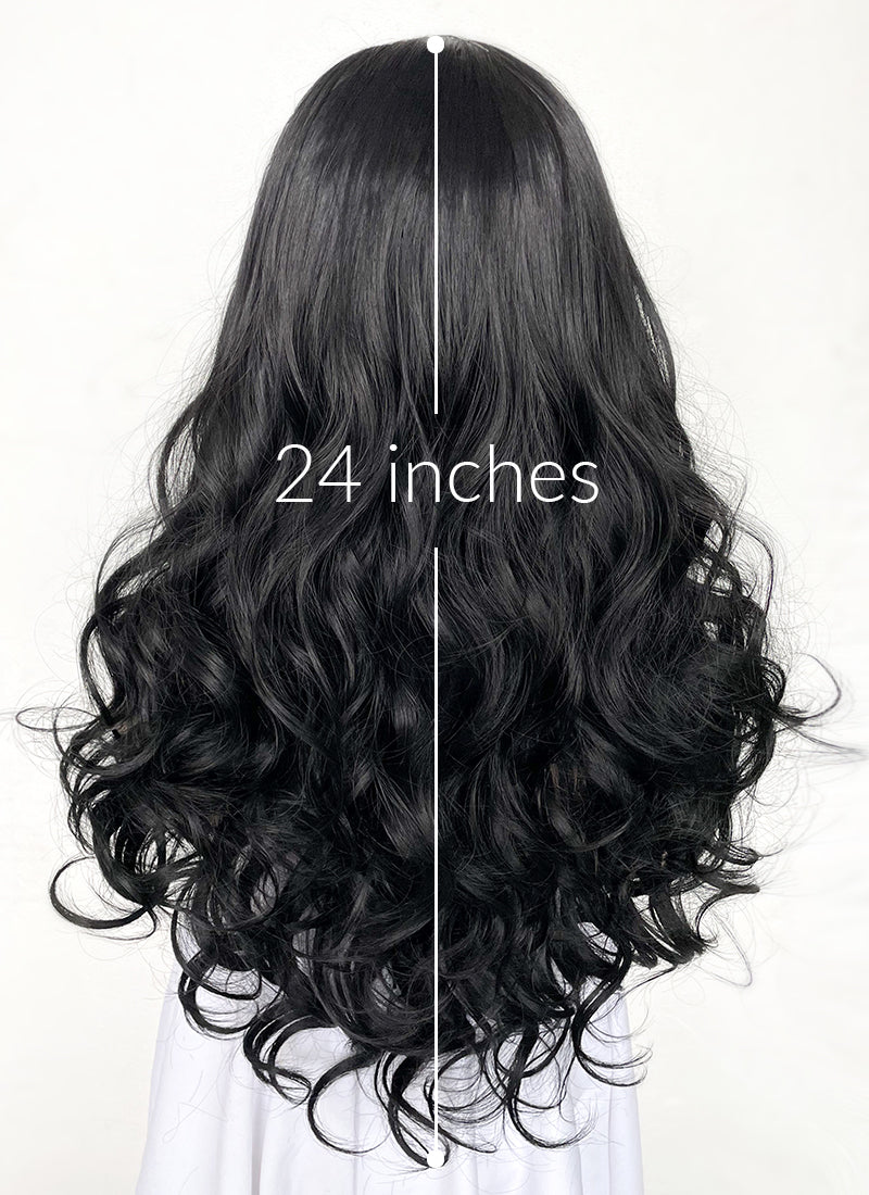 Wavy Black Lace Front Synthetic Wig LF110