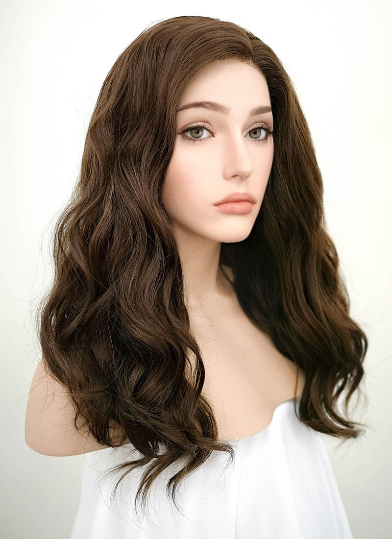 Brown synthetic lace deals front wig
