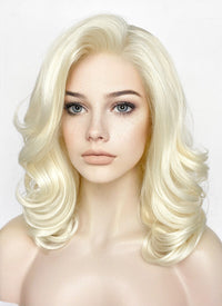 Light Blonde Wavy Lace Front Synthetic Wig LF1318