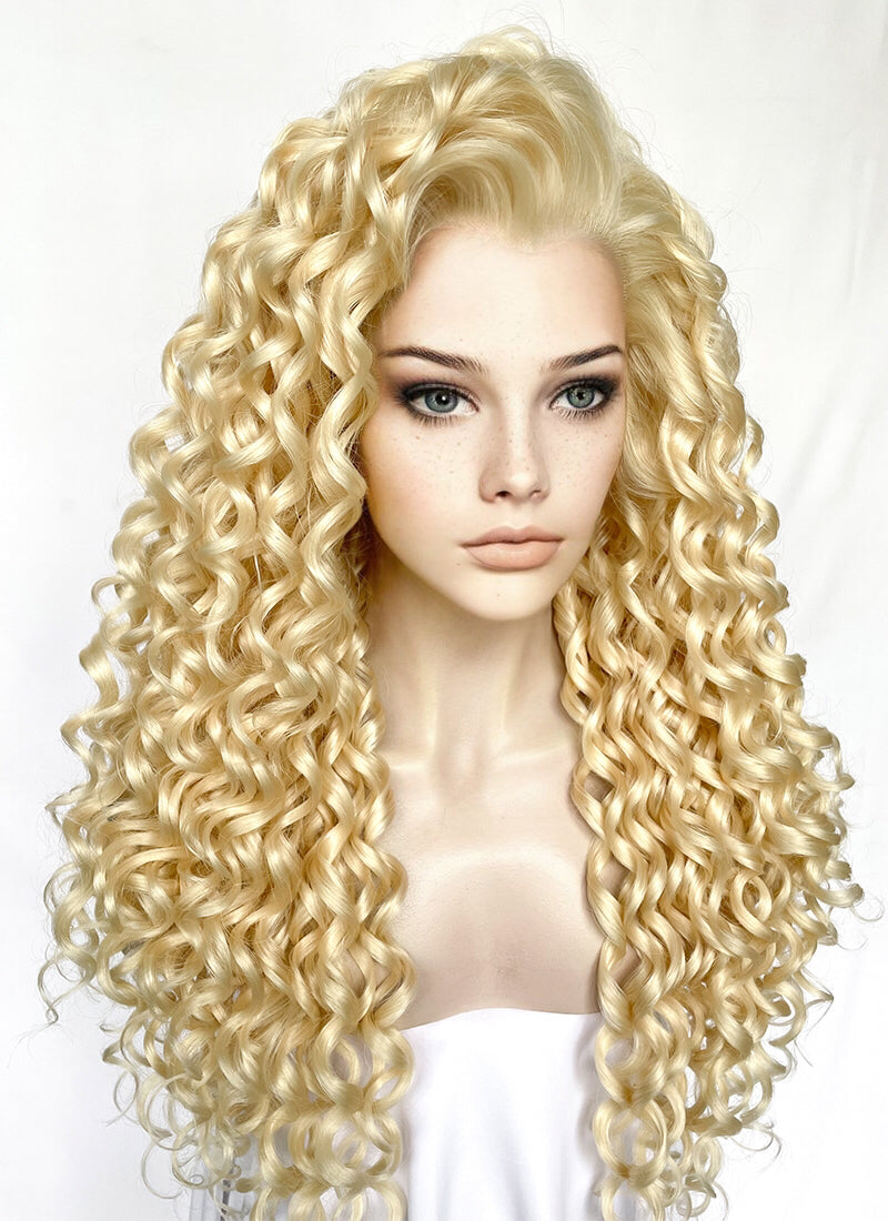 Blonde Curly Lace Front Synthetic Wig LF1322