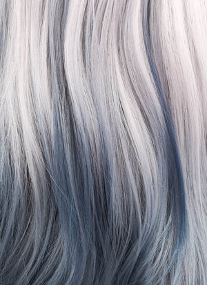 Pastel Two Tone Grey Wavy Lace Front Synthetic Wig LF1517