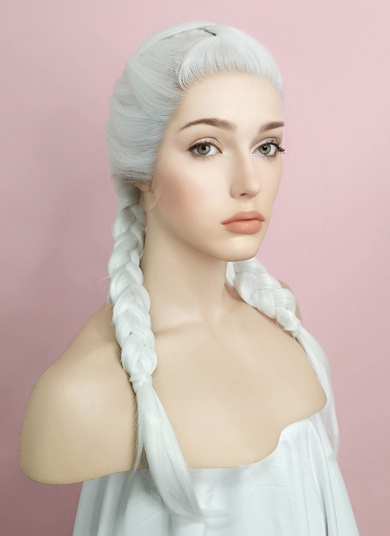 White French Braid Lace Front Synthetic Wig