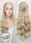 Game of Thrones Daenerys Targaryen Light Ash Blonde Braided Lace Front Synthetic Wig LF2039