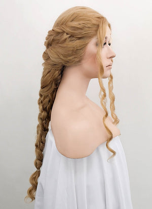 Golden Blonde Braided Lace Front Synthetic Wig LF2046