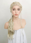 Light Ash Blonde Braided Lace Front Synthetic Wig LF2053