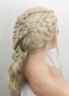 Light Ash Blonde Wavy Lace Front Synthetic Wig LF2053