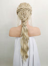 Light Ash Blonde Wavy Lace Front Synthetic Wig LF2053