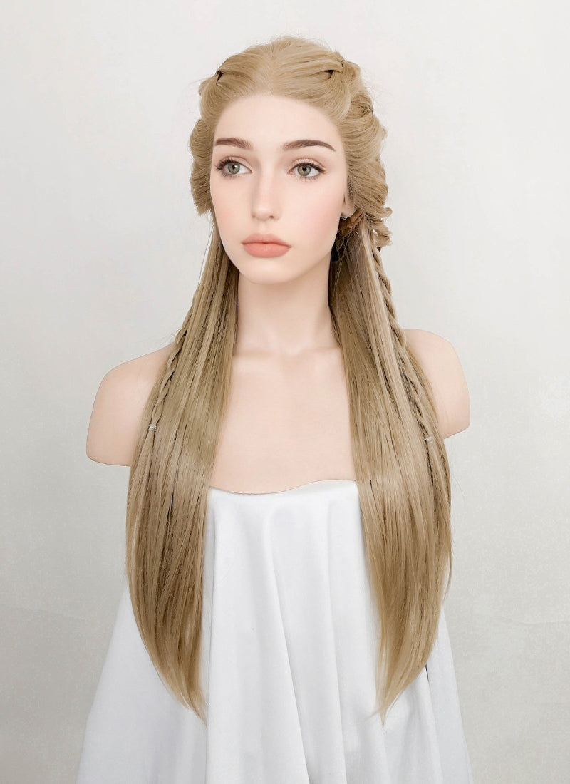 Ash Blonde Braided Kanekalon Lace Front Synthetic Wig LF2082