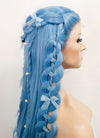 Pastel Blue Braided Lace Front Synthetic Wig LF2093